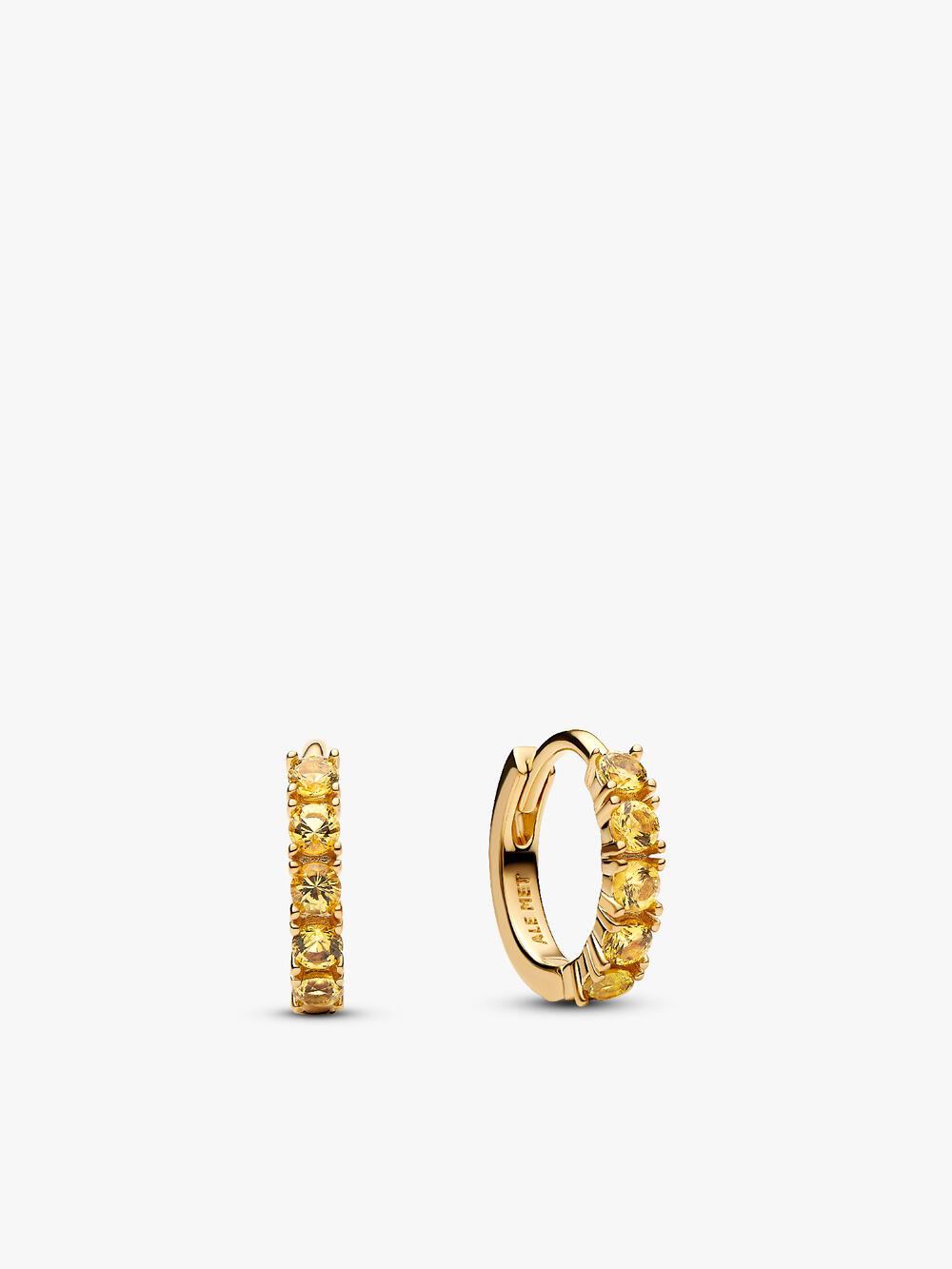 Sparkling Elevated Heart Stud Earrings
