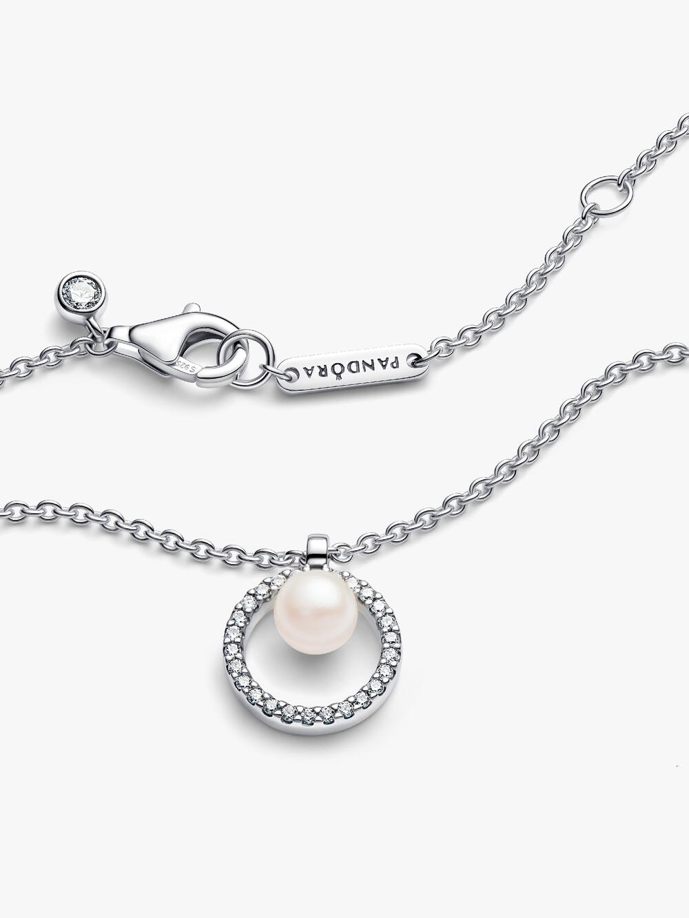 Treated Freshwater Cultured Pearl & Pavé Collier Necklace