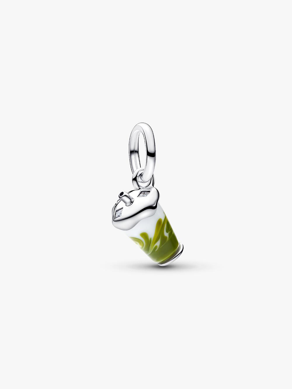 Iced Matcha Latte Murano Glass Dangle Charm